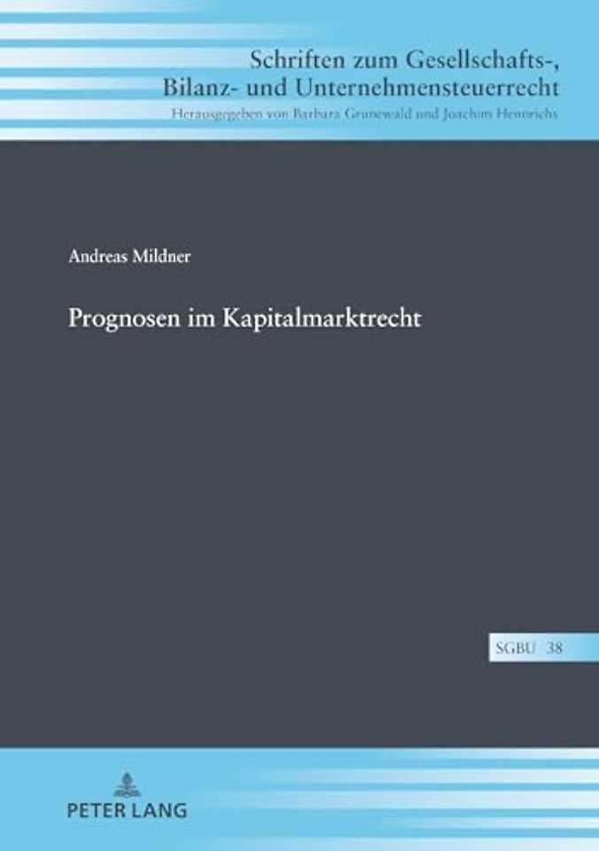 Prognosen Im Kapitalmarktrecht