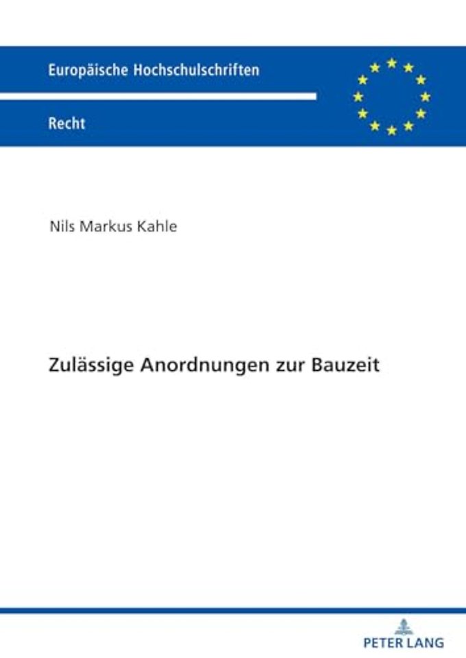 Zulaessige Anordnungen Zur Bauzeit