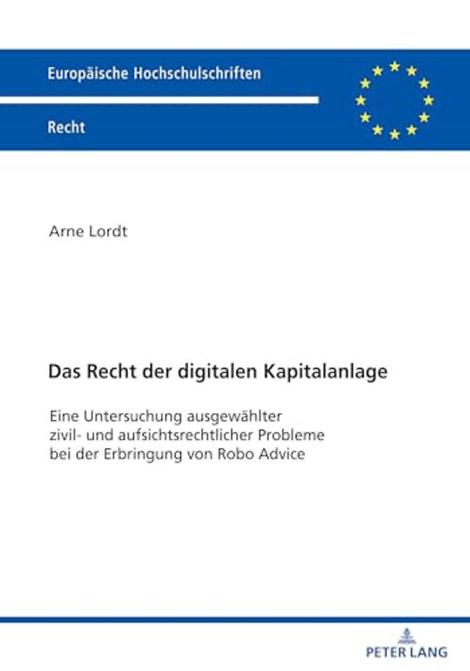 Das Recht der digitalen Kapitalanlage