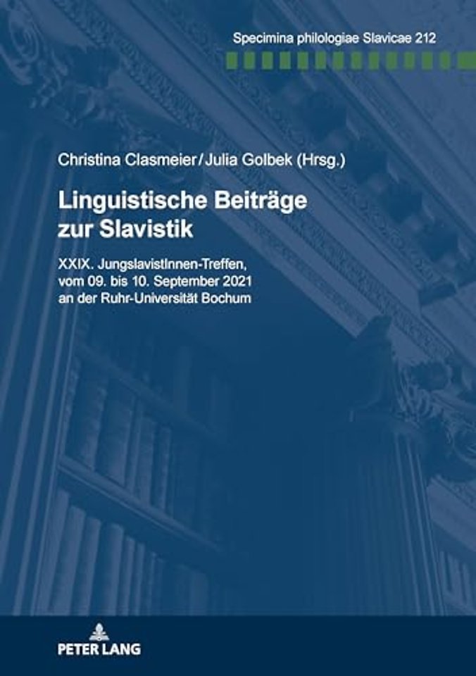 Linguistische Beitraege Zur Slavistik.