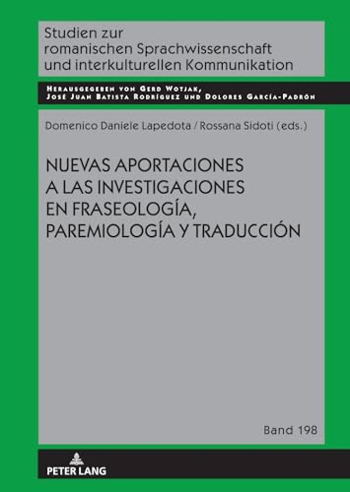 Nuevas aportaciones a las investigaciones en fraseologia, paremiologia y traduccion