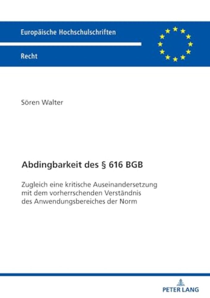 Abdingbarkeit des § 616 BGB