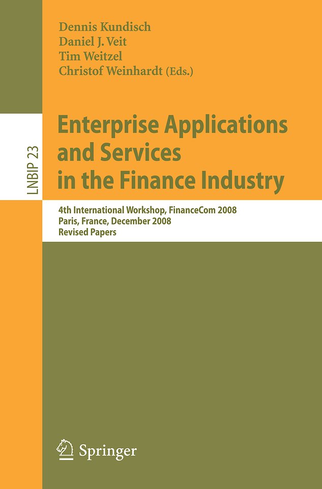 Enterprise Applications and Services in the Finance Industry