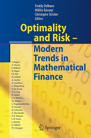 Optimality and Risk - Modern Trends in Mathematical Finance
