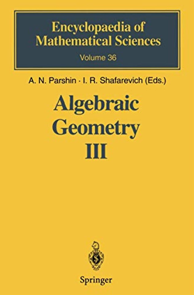 Algebraic Geometry III