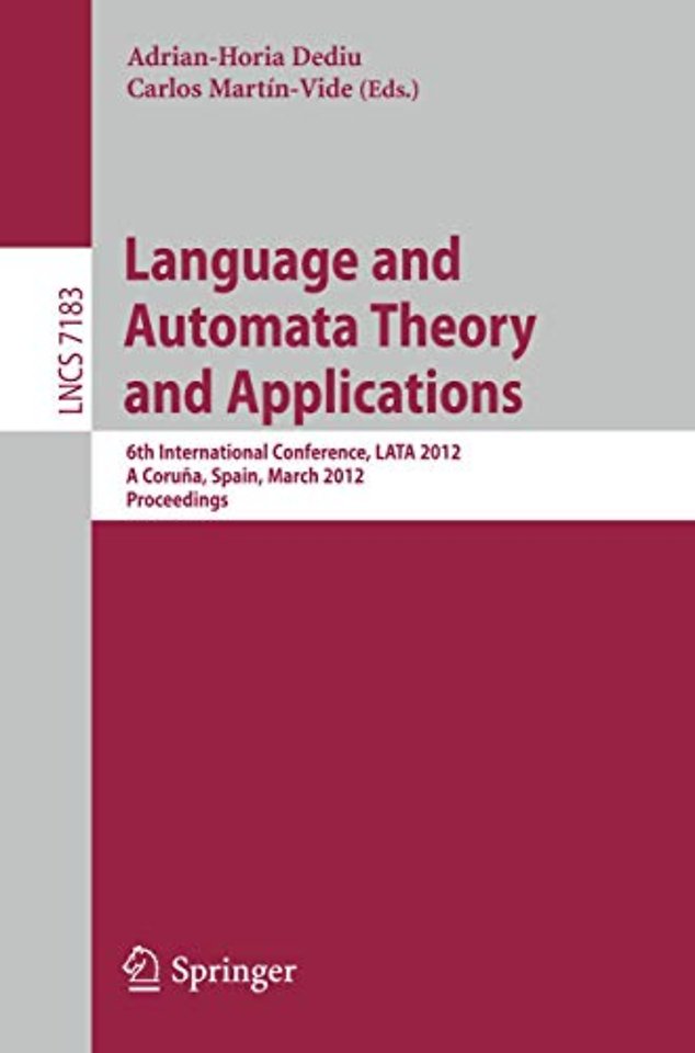 Language and Automata Theory and Applications