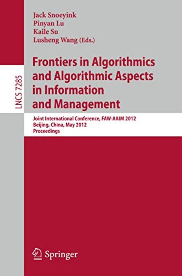 Frontiers in Algorithmics and Algorithmic Aspects in Information and Management