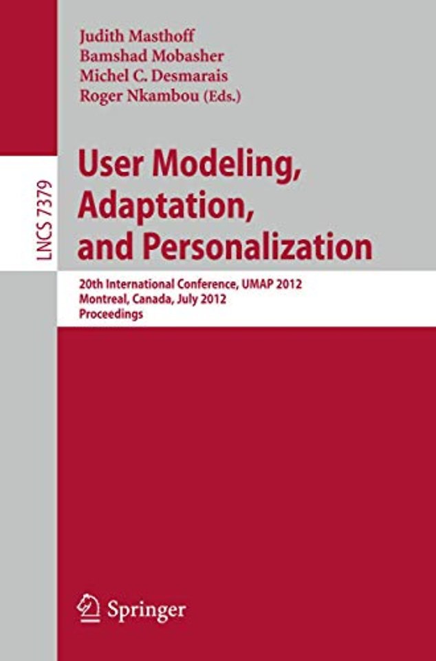 User Modeling, Adaptation, and Personalization