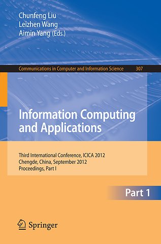 Information Computing and Applications