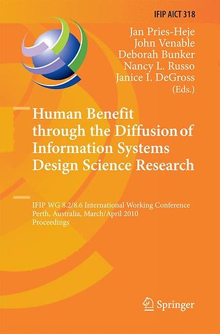 Human Benefit through the Diffusion of Information Systems Design Science Research