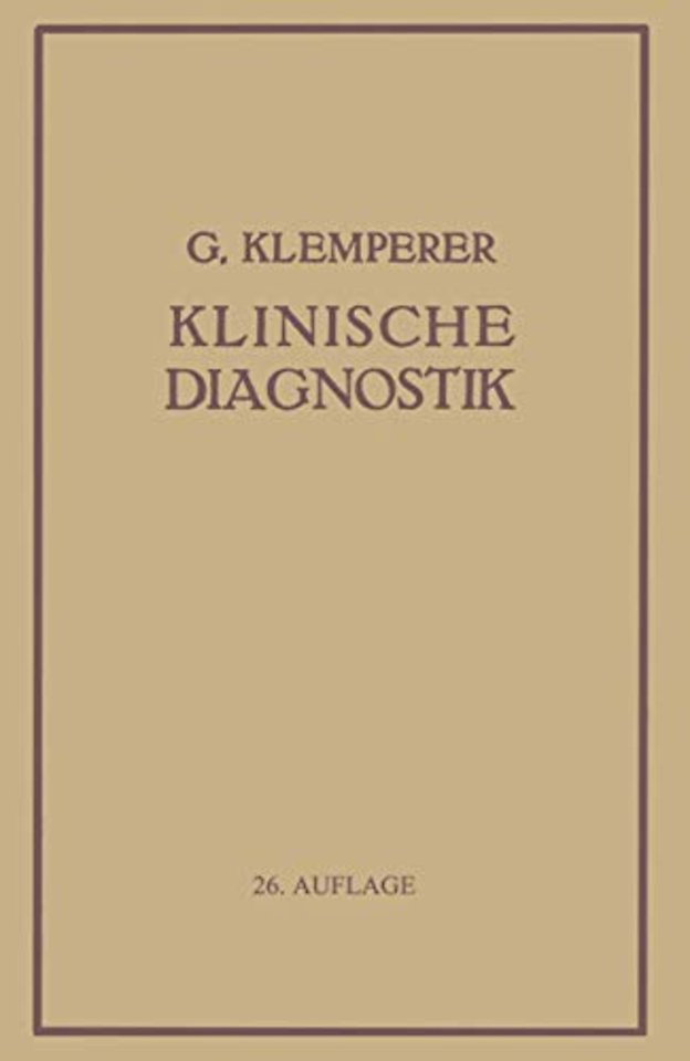 Grundriss Der Klinischen Diagnostik
