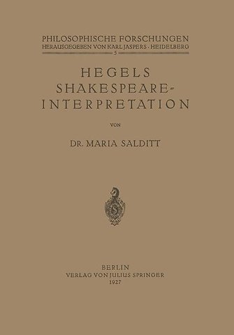 Hegels Shakespeare- Interpretation