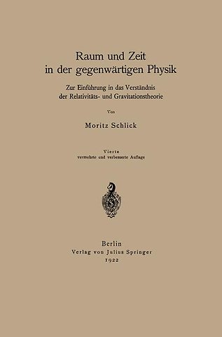 Raum und Zeit in der gegenwärtigen Physik