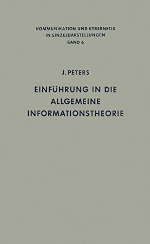 Einführung in die allgemeine Informationstheorie