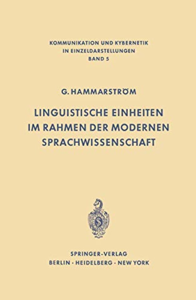 Linguistische Einheiten im Rahmen der modernen Sprachwissenschaft