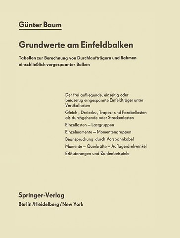 Grundwerte am Einfeldbalken
