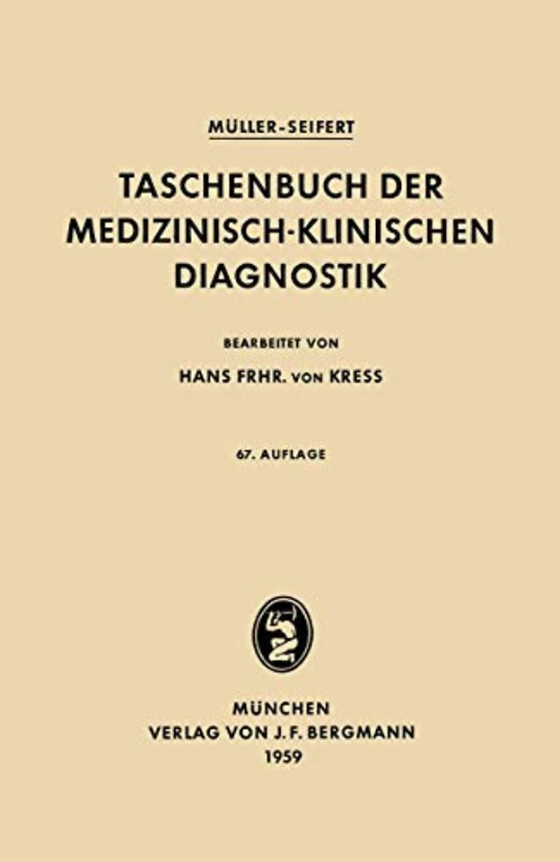 Taschenbuch der Medizinisch-Klinischen Diagnostik