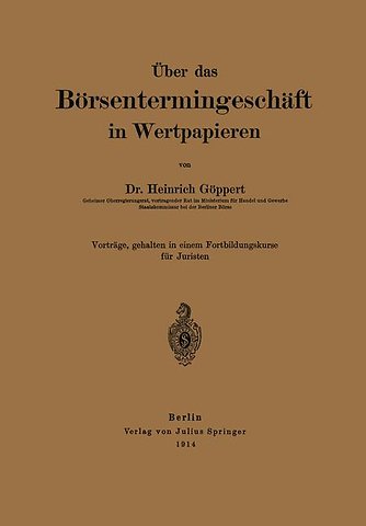 Über das Börsentermingeschäft in Wertpapieren