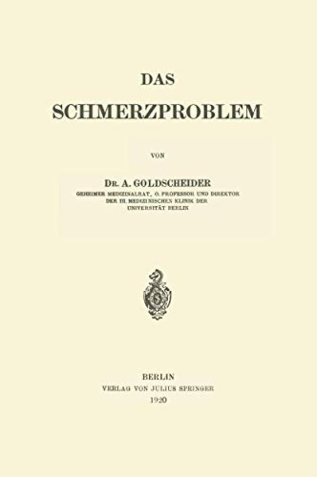 Das Schmerzproblem