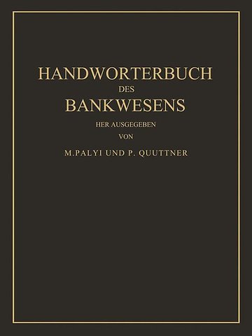 Handwörterbuch des Bankwesens