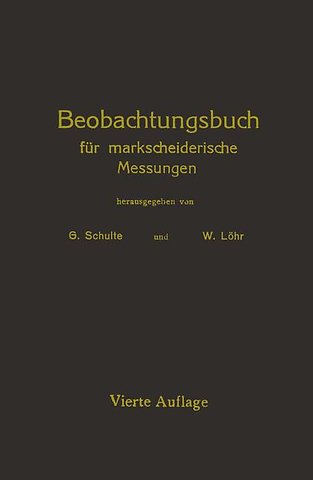 Beobachtungsbuch für markscheiderische Messungen
