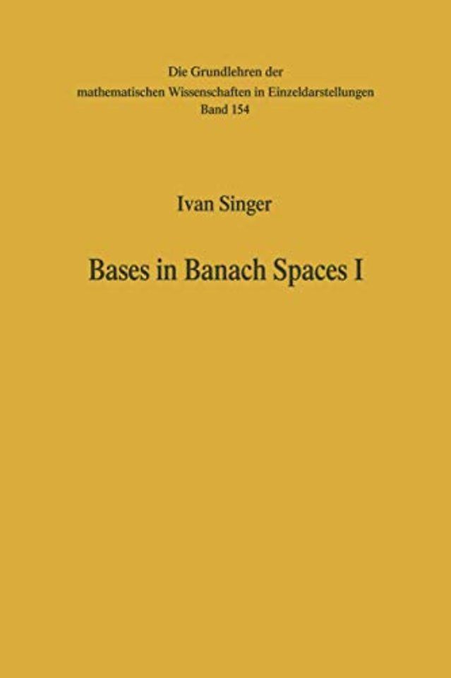 Bases in Banach Spaces I