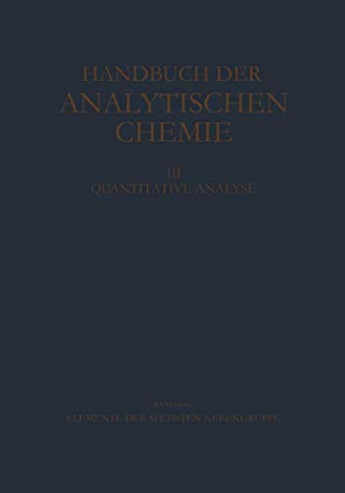 Elemente der Sechsten Nebengruppe Wolfram