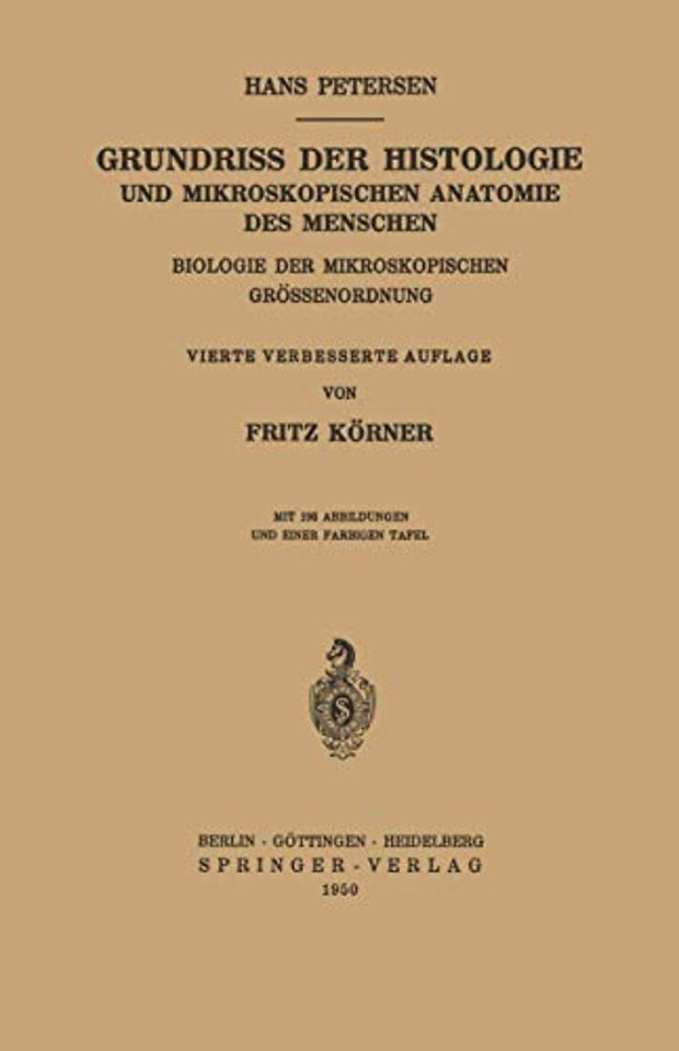 Grundriss der Histologie und Mikroskopischen Anatomie des Menschen