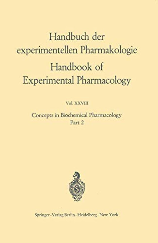 Concepts in Biochemical Pharmacology