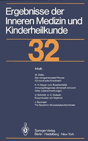 Ergebnisse der Inneren Medizin und Kinderheilkunde