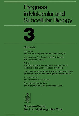 Progress in Molecular and Subcellular Biology 3