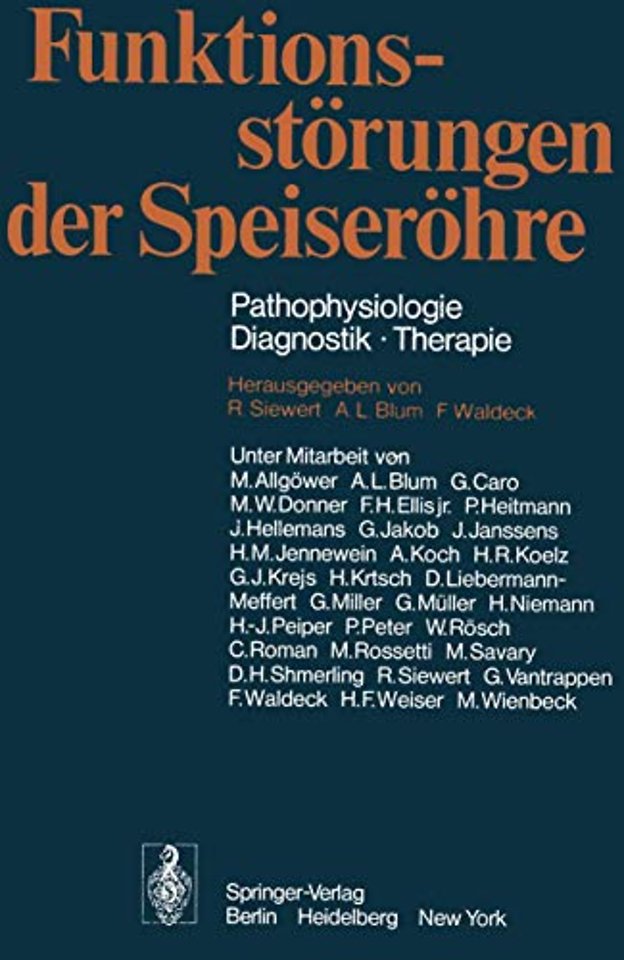 Funktionsstörungen der Speiseröhre