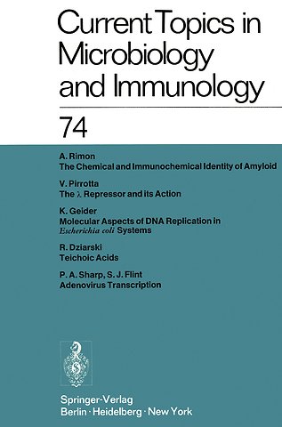 Current Topics in Microbiology and Immunology / Ergebnisse der Mikrobiologie und Immunitätsforschung