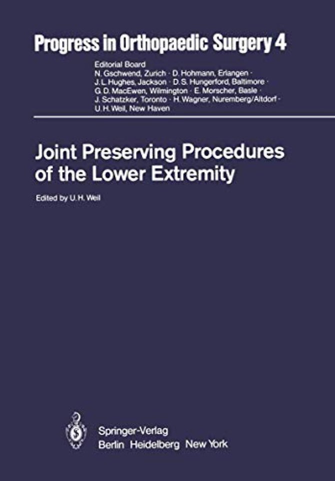 Joint Preserving Procedures of the Lower Extremity