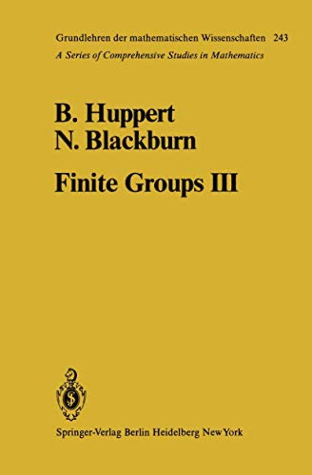 Finite Groups III