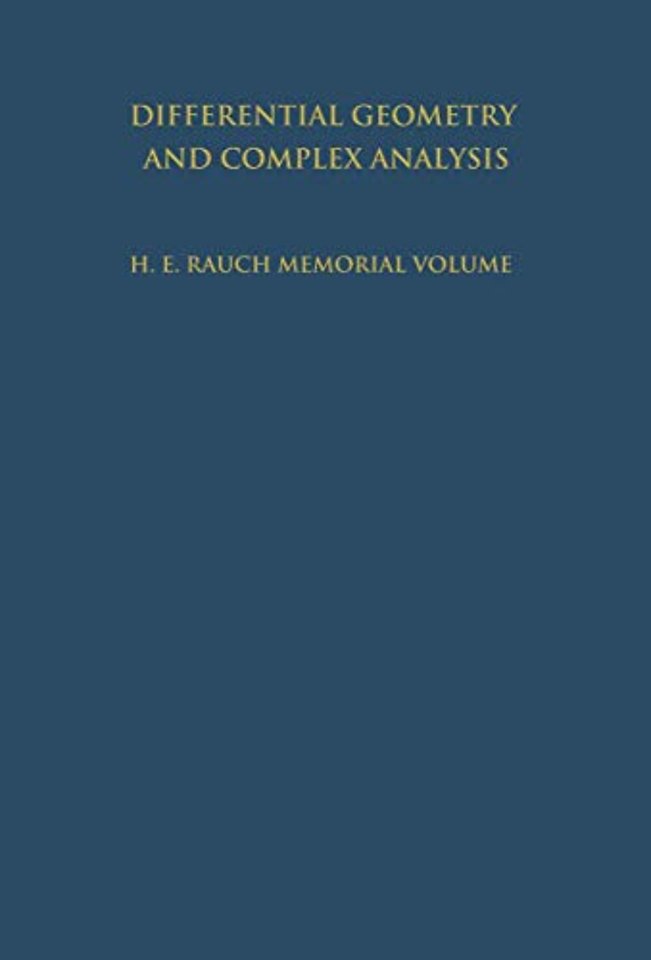 Differential Geometry and Complex Analysis