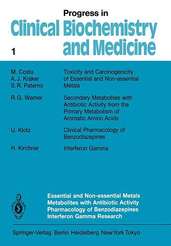 Essential and Non-Essential Metals Metabolites with Antibiotic Activity Pharmacology of Benzodiazepines Interferon Gamma Research