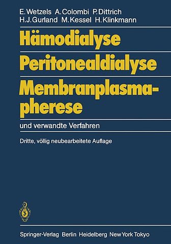 Hämodialyse, Peritonealdialyse, Membranplasmapherese