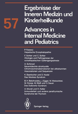 Ergebnisse der Inneren Medizin und Kinderheilkunde/Advances in Internal Medicine and Pediatrics
