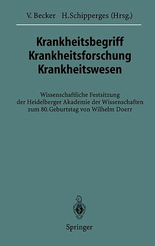 Krankheitsbegriff Krankheitsforschung Krankheitswesen