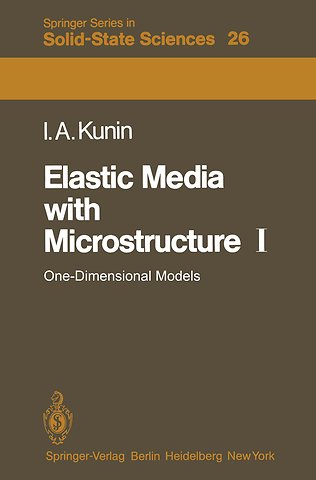 Elastic Media with Microstructure I
