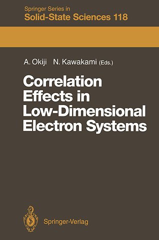 Correlation Effects in Low-Dimensional Electron Systems