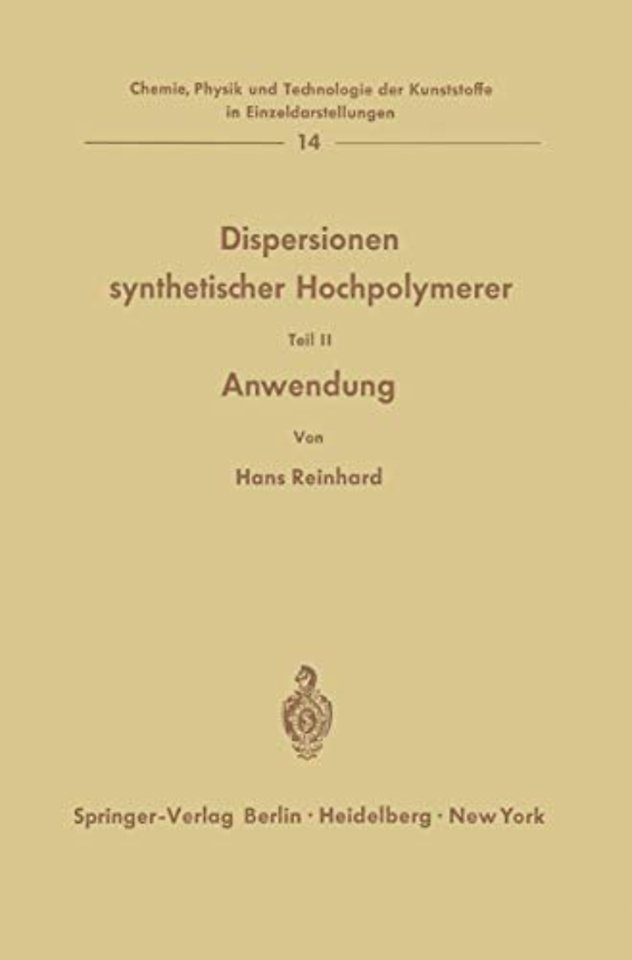 Dispersionen synthetischer Hochpolymerer