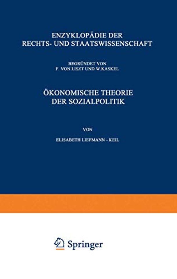 Ökonomische Theorie der Sozialpolitik