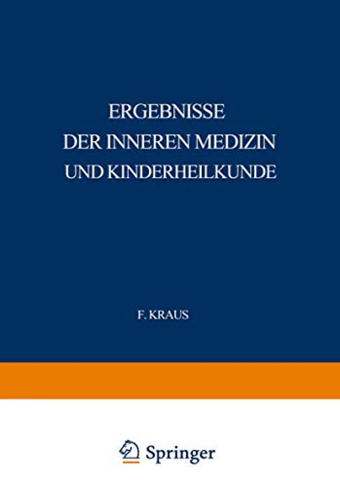 Ergebnisse der Inneren Medizin und Kinderheilkunde