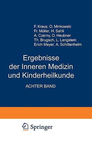 Ergebnisse der Inneren Medizin und Kinderheilkunde