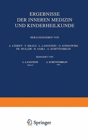 Ergebnisse der Inneren Medizin und Kinderheilkunde