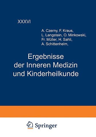 Ergebnisse der Inneren Medizin und Kinderheilkunde