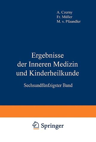 Ergebnisse der Inneren Medizin und Kinderheilkunde