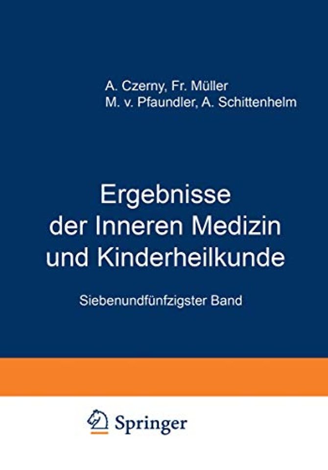 Ergebnisse der Inneren Medizin und Kinderheilkunde